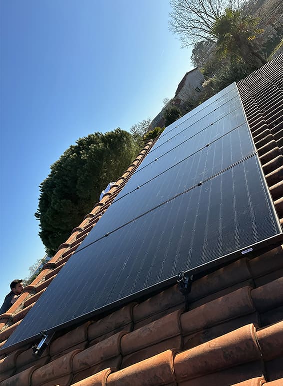 Panneaux photovoltaïques, pose sur toit